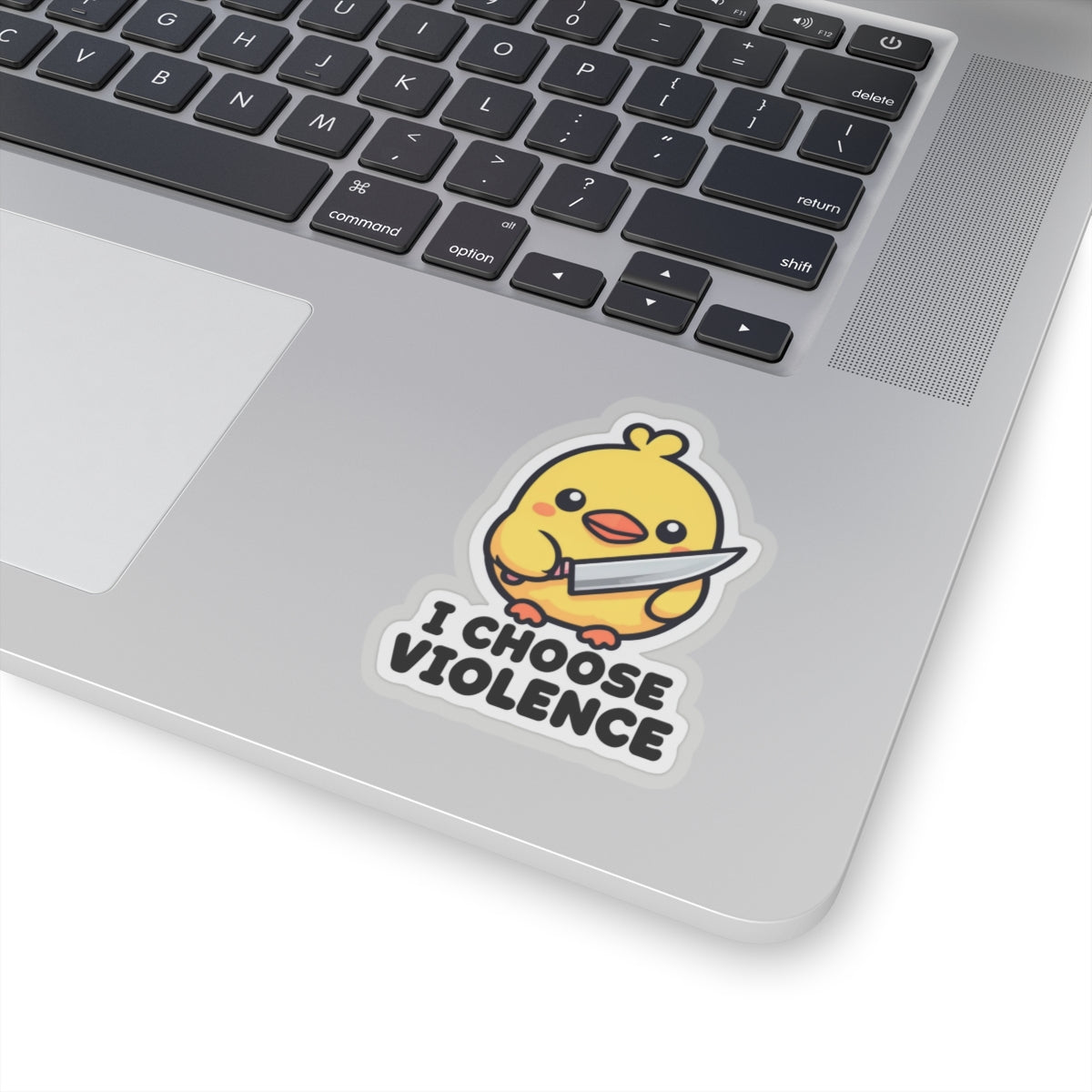 Cute Chick Violent Humor Kiss-Cut Stickers for Laptop and Decor