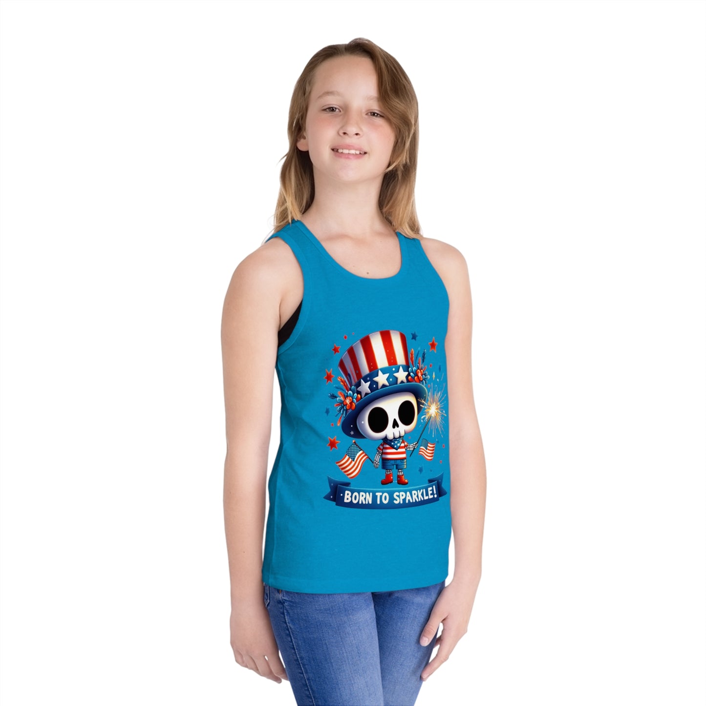 Born to Sparkle Kid's Jersey Tank Top