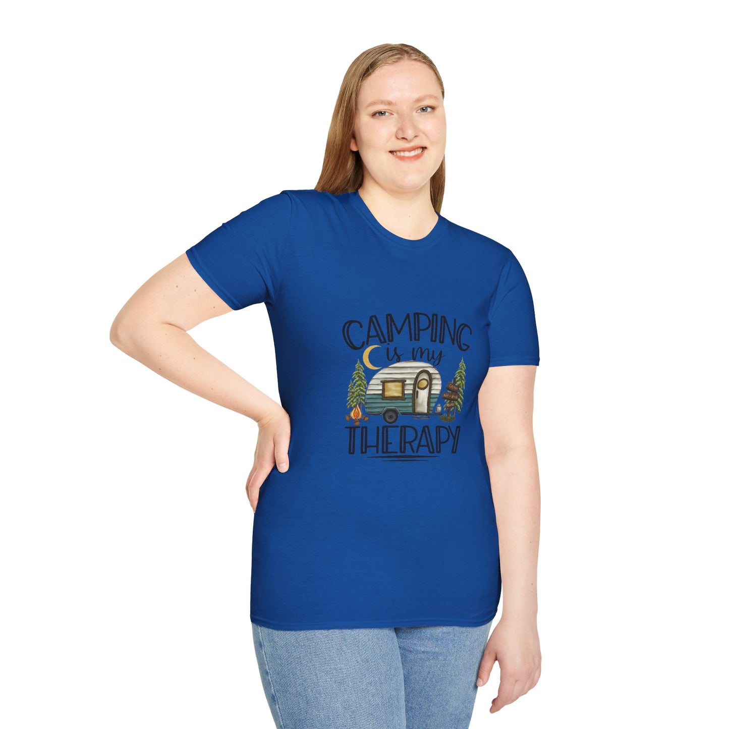 Camping is my Therapy Unisex Softstyle T-Shirt