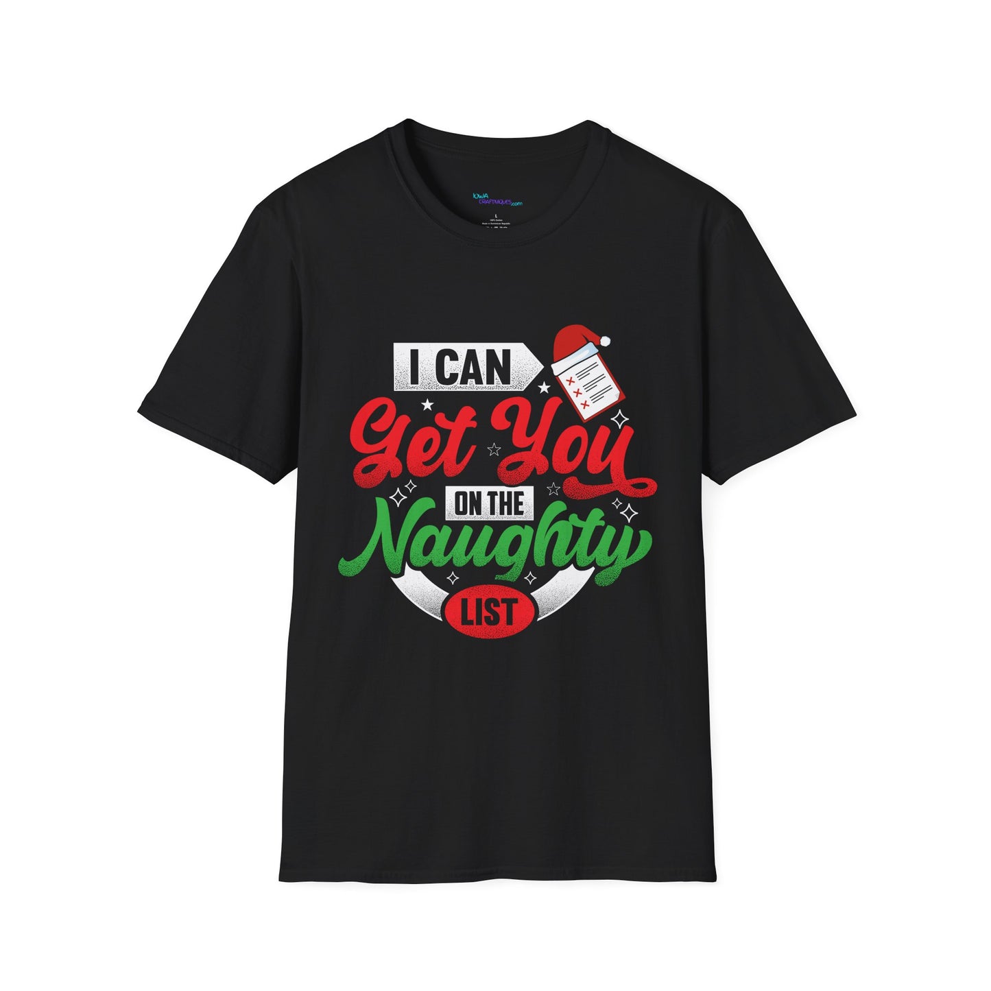 Funny Christmas T-Shirt - "I Can Get You on the Naughty List"