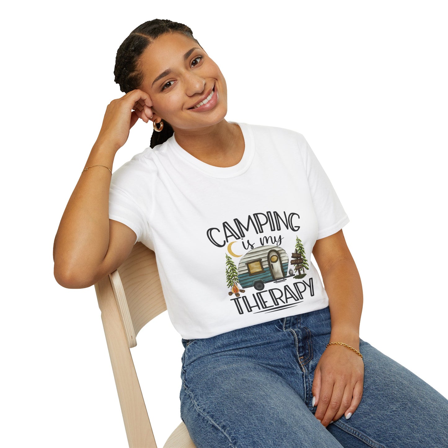 Camping is my Therapy Unisex Softstyle T-Shirt