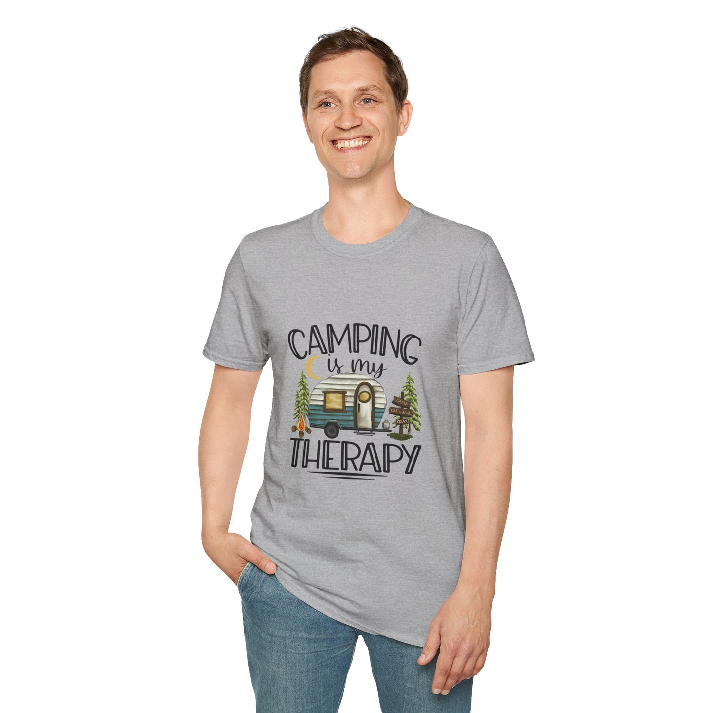 Camping is my Therapy Unisex Softstyle T-Shirt