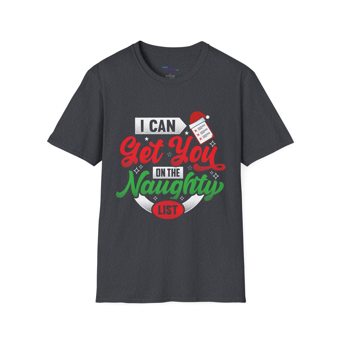 Funny Christmas T-Shirt - "I Can Get You on the Naughty List"