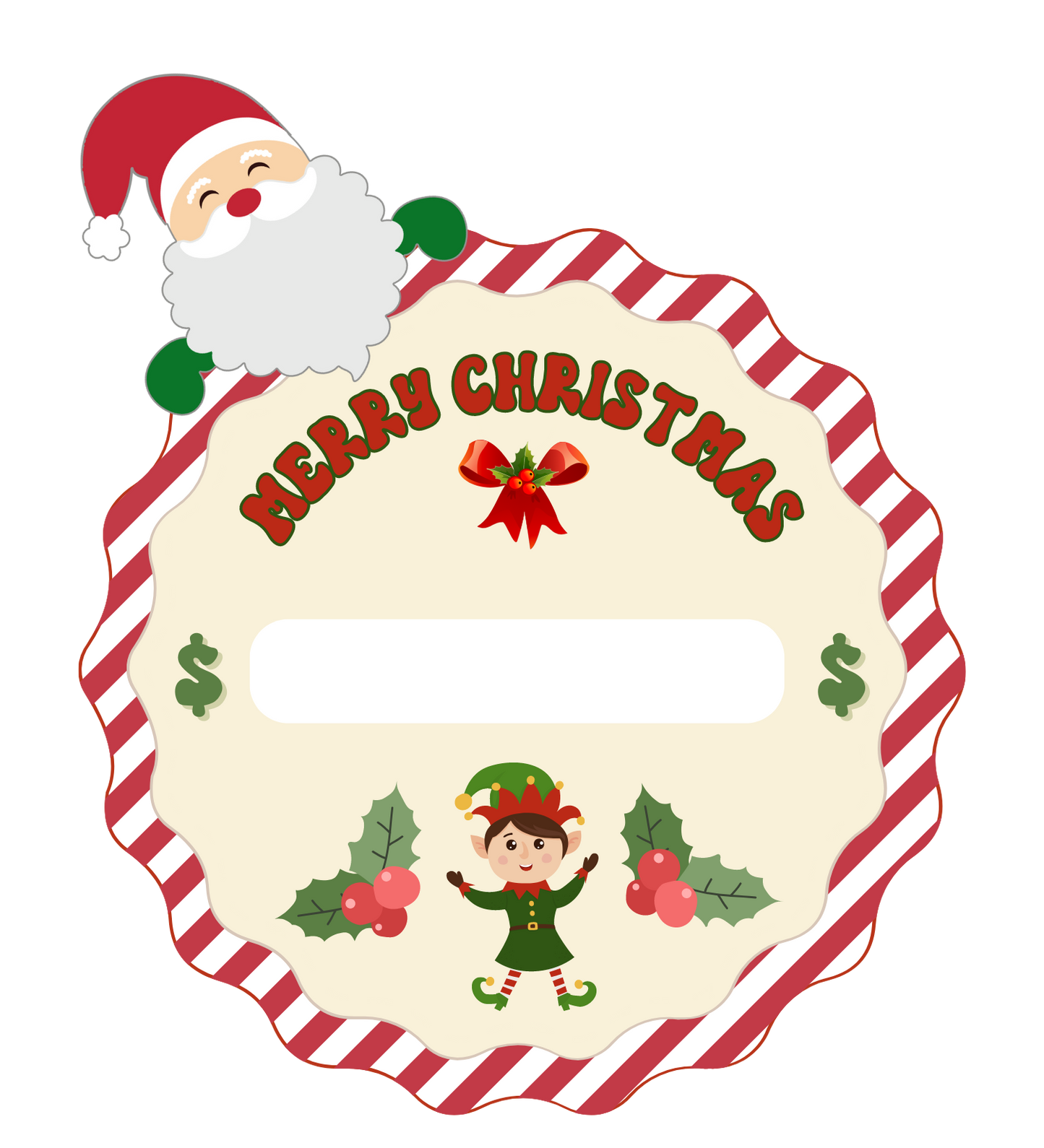 Circle Santa Money Holders