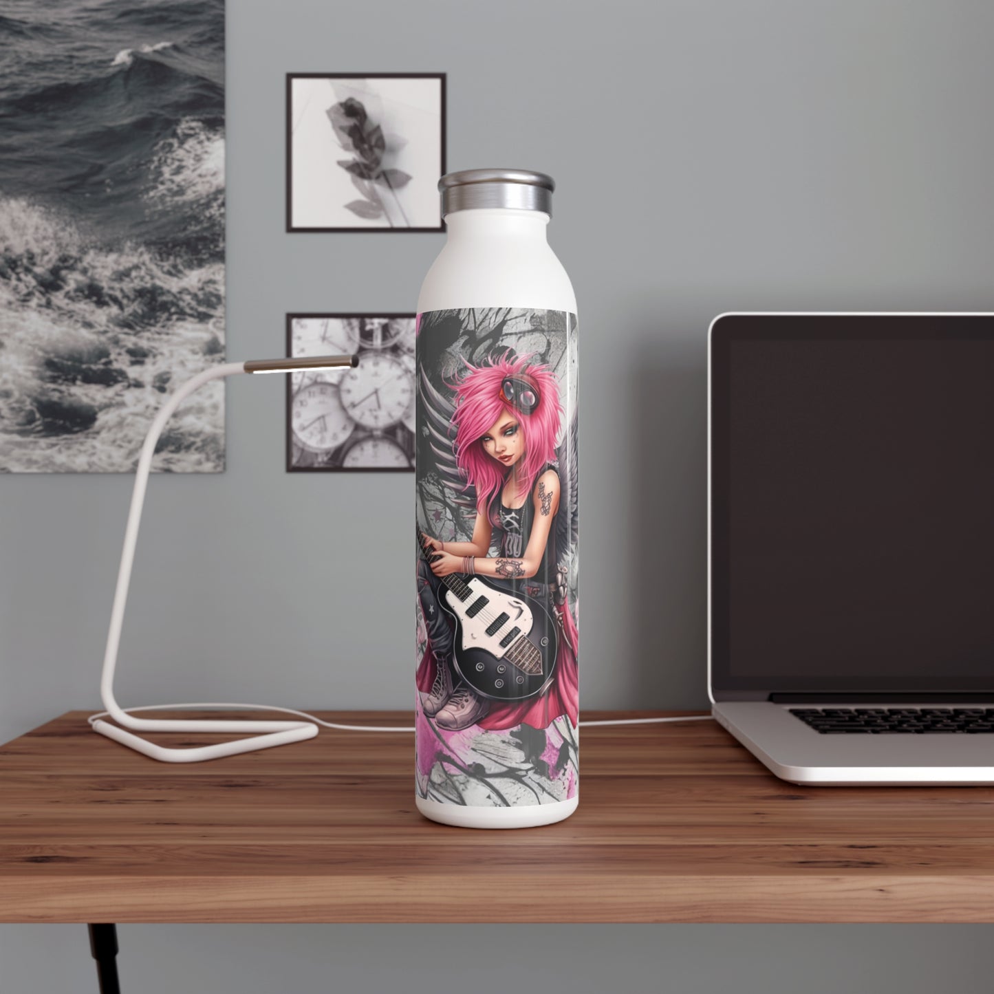 Fairy Guitar 2 Slim Water Bottle