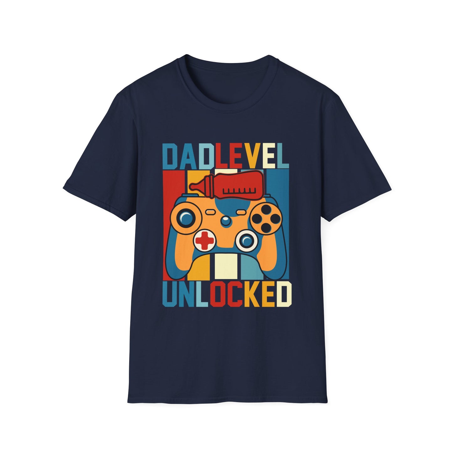Dad Level Unlocked Unisex Softstyle T -Shirt