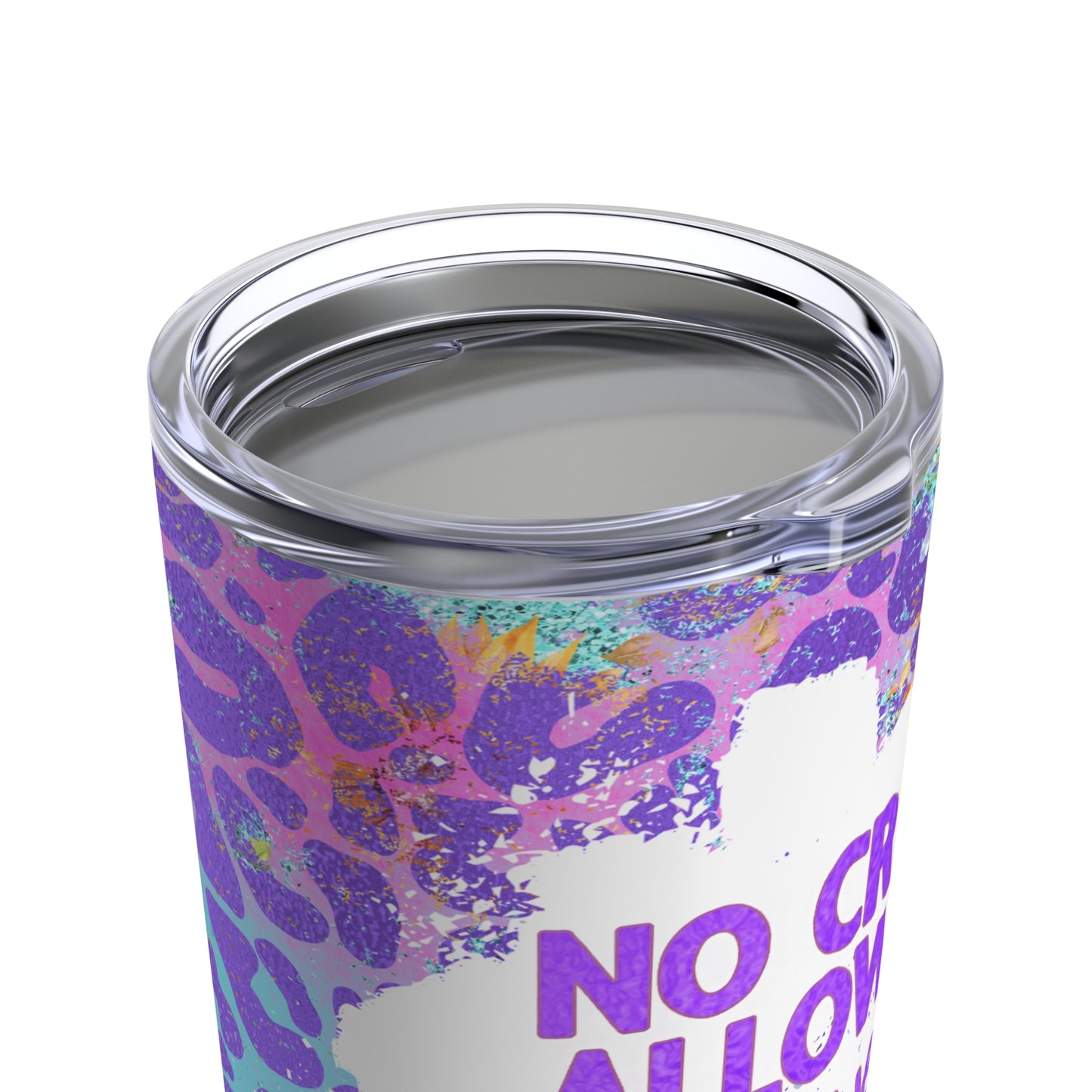 No Crisis Skinny Steel Tumbler with Straw, 20oz