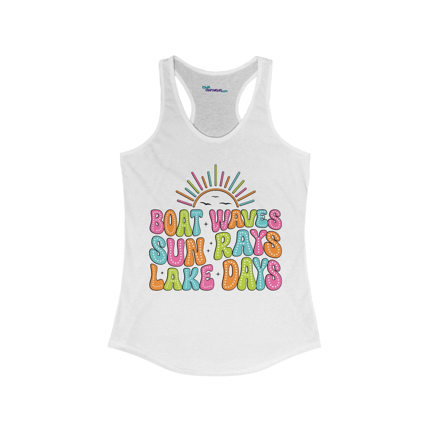Boat Waves Women's Ideal Racerback Tank