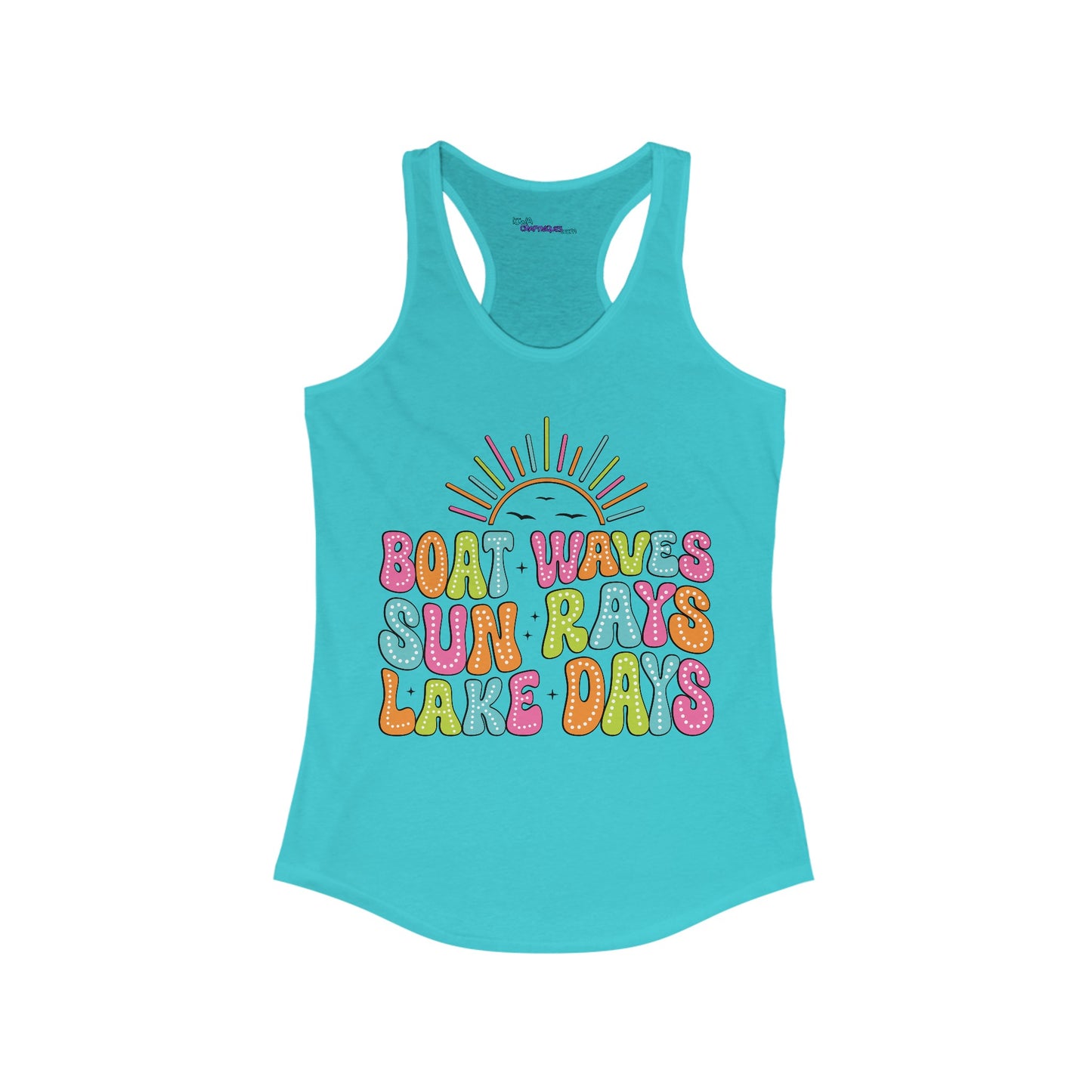 Boat Waves Women's Ideal Racerback Tank