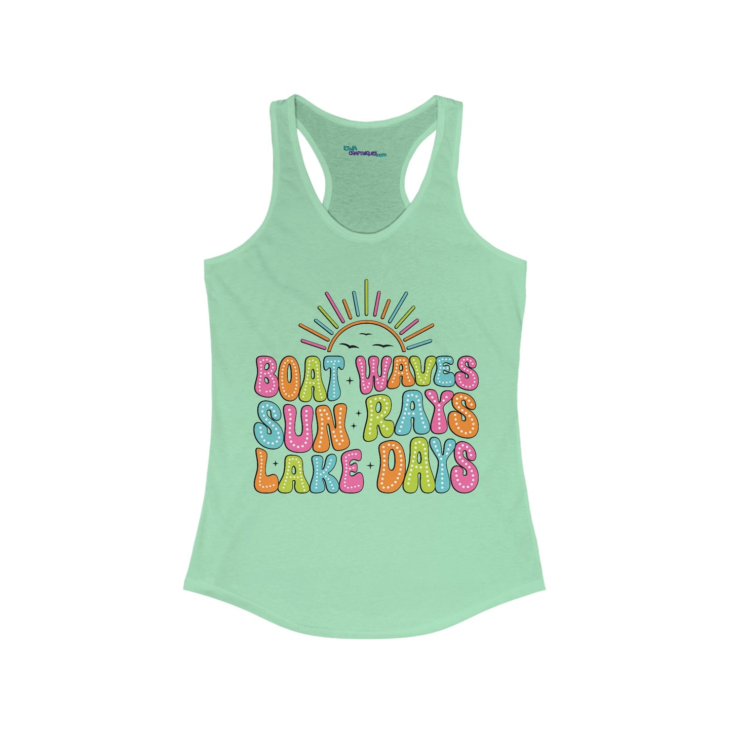 Boat Waves Women's Ideal Racerback Tank