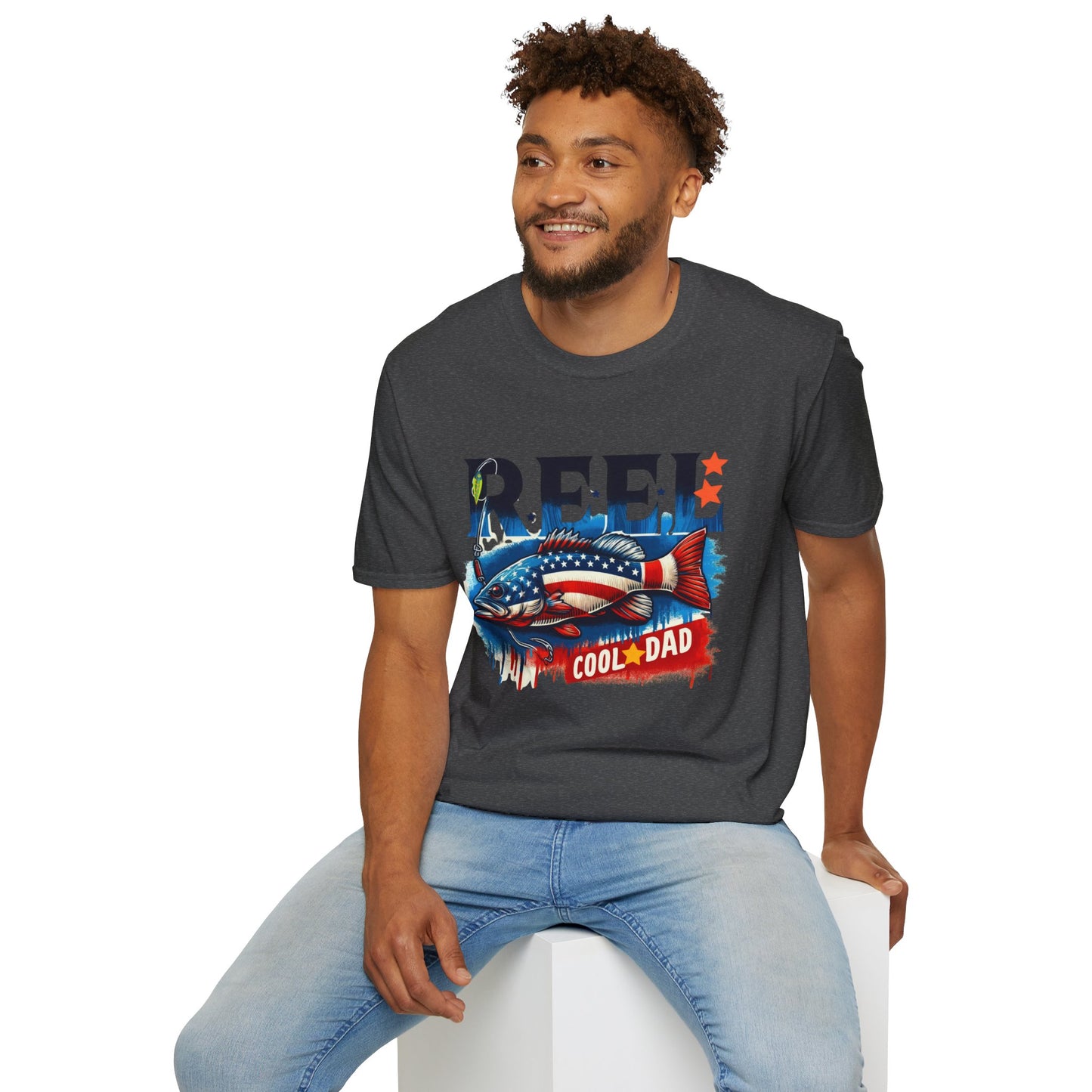Reel Cool Dad Unisex Softstyle T -Shirt