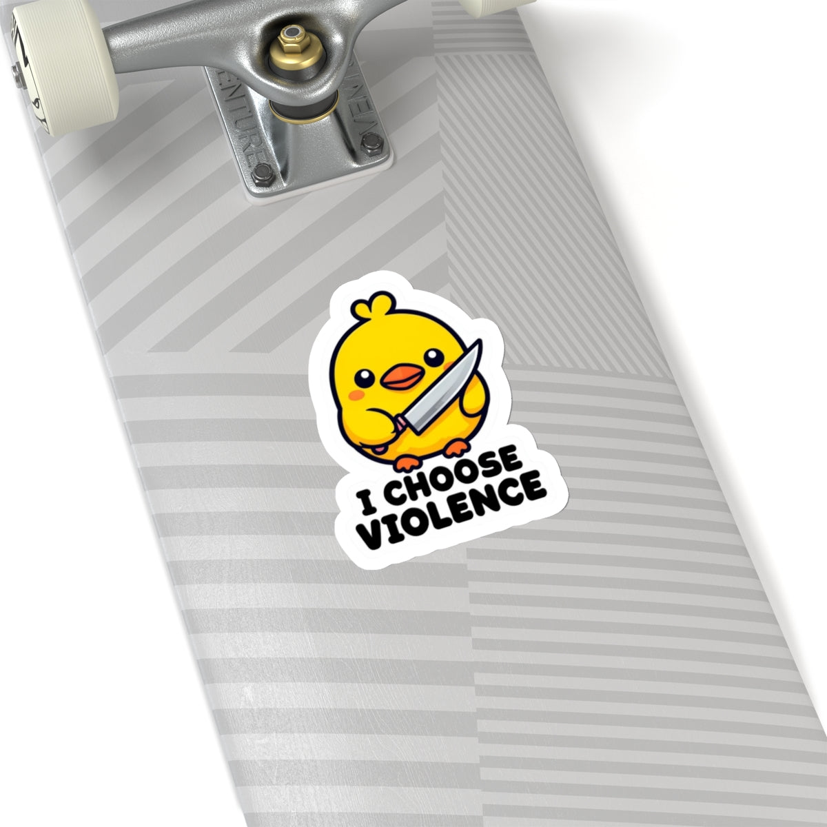 Cute Chick Violent Humor Kiss-Cut Stickers for Laptop and Decor