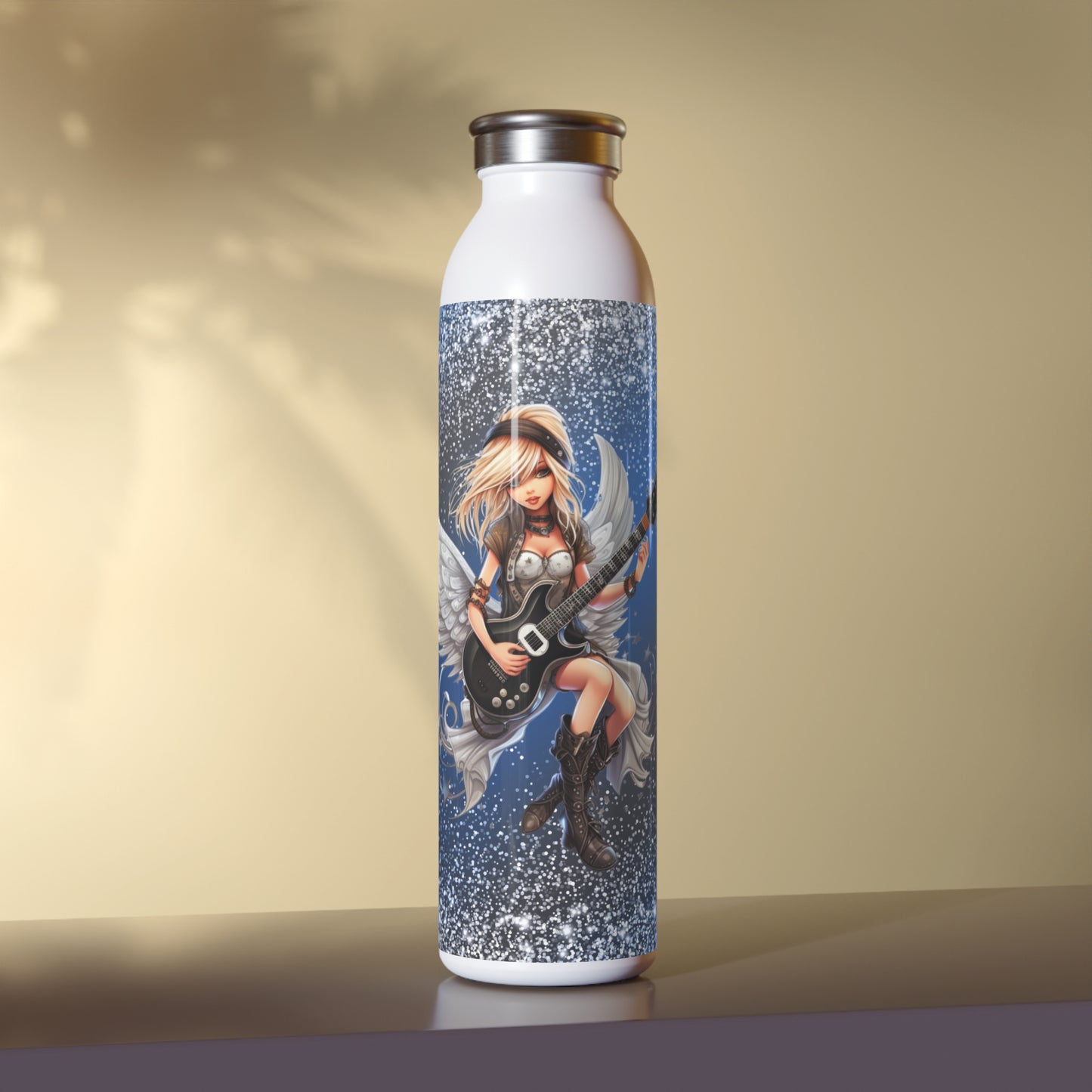 Fairy guitar 1 Slim Water Bottle