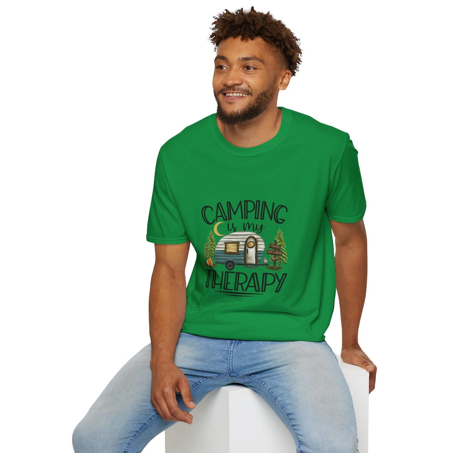 Camping is my Therapy Unisex Softstyle T-Shirt