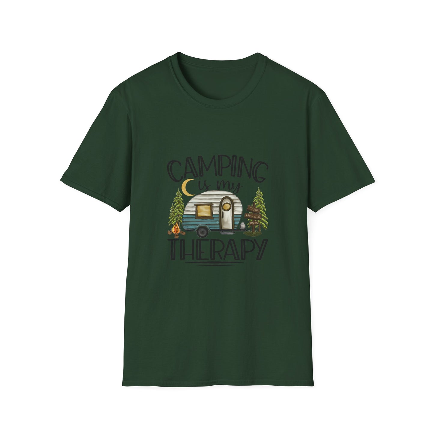 Camping is my Therapy Unisex Softstyle T-Shirt