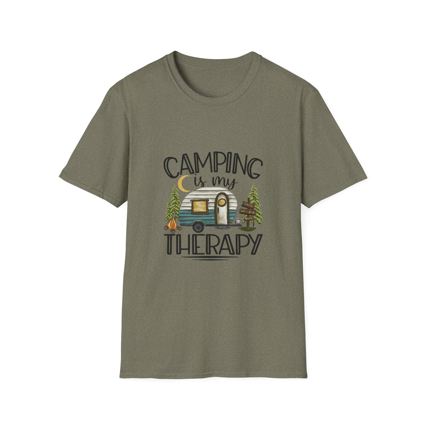 Camping is my Therapy Unisex Softstyle T-Shirt