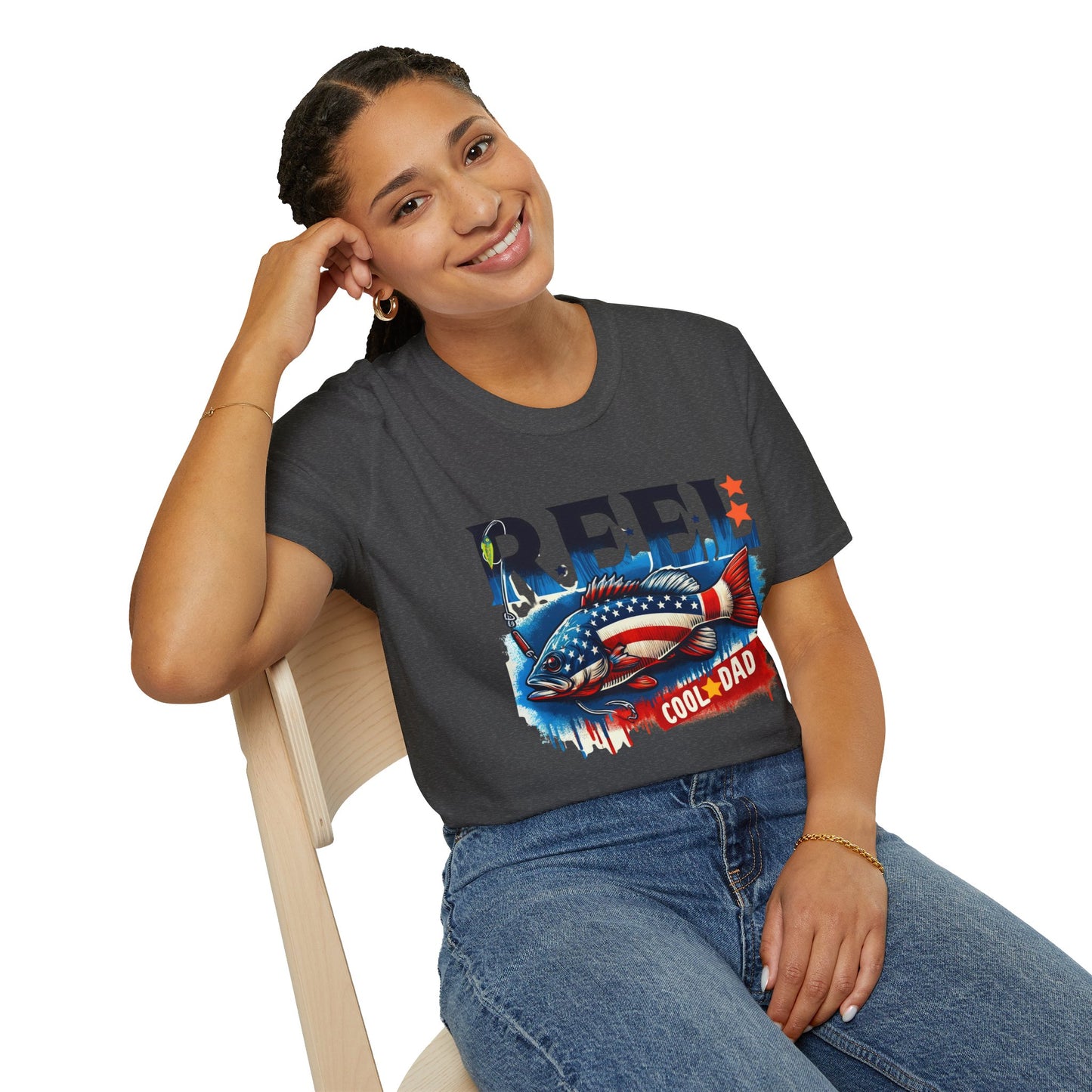 Reel Cool Dad Unisex Softstyle T -Shirt