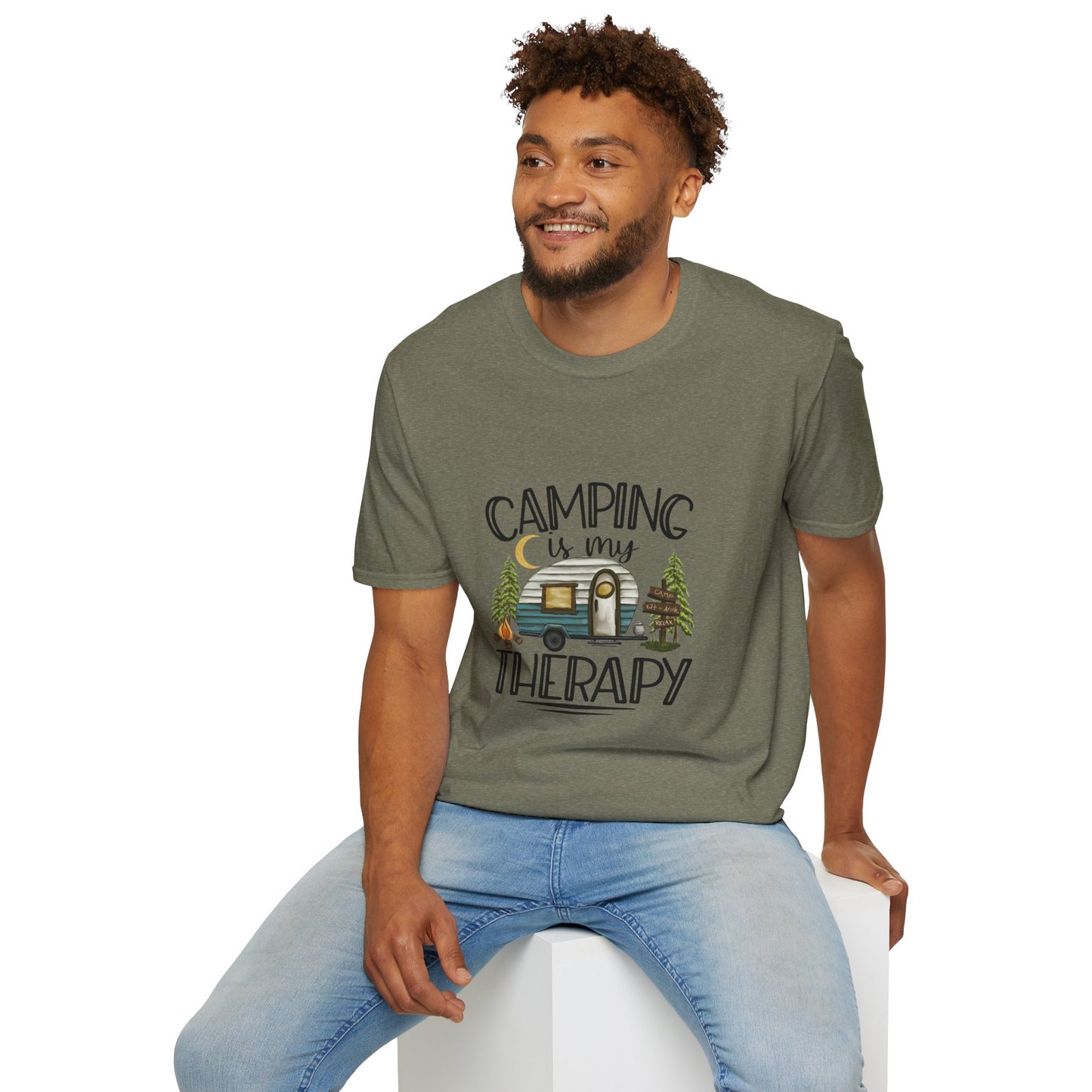 Camping is my Therapy Unisex Softstyle T-Shirt