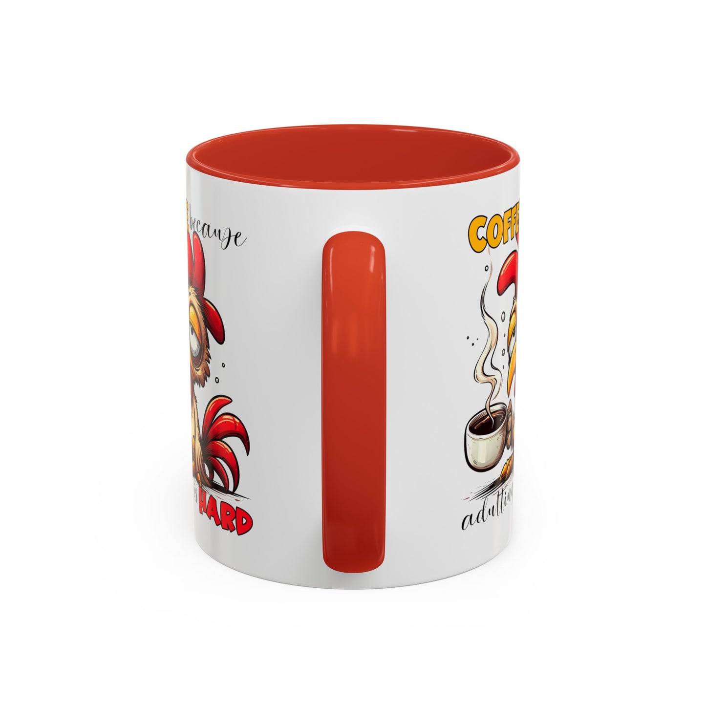 Adulting is Hard Accent Coffee Mug (11, 15oz)