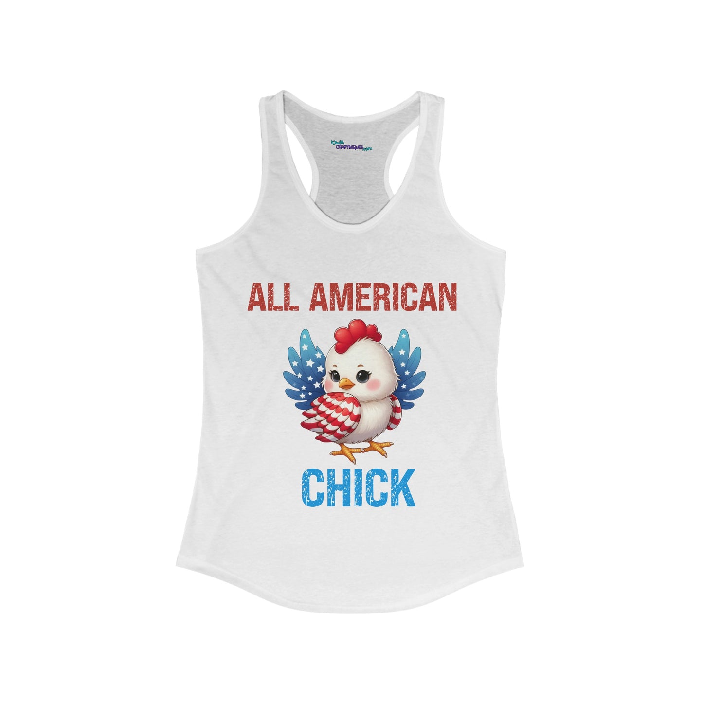 All American Chick Women's Ideal Racerback Tank