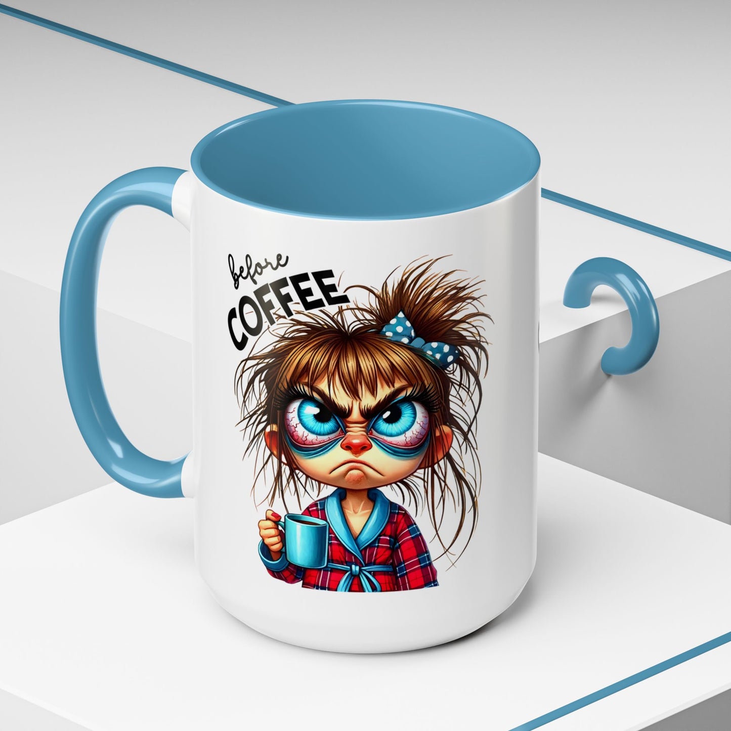 Fully Caffeinated Girl Coffee Mug | Accent Coffee Mug 15oz