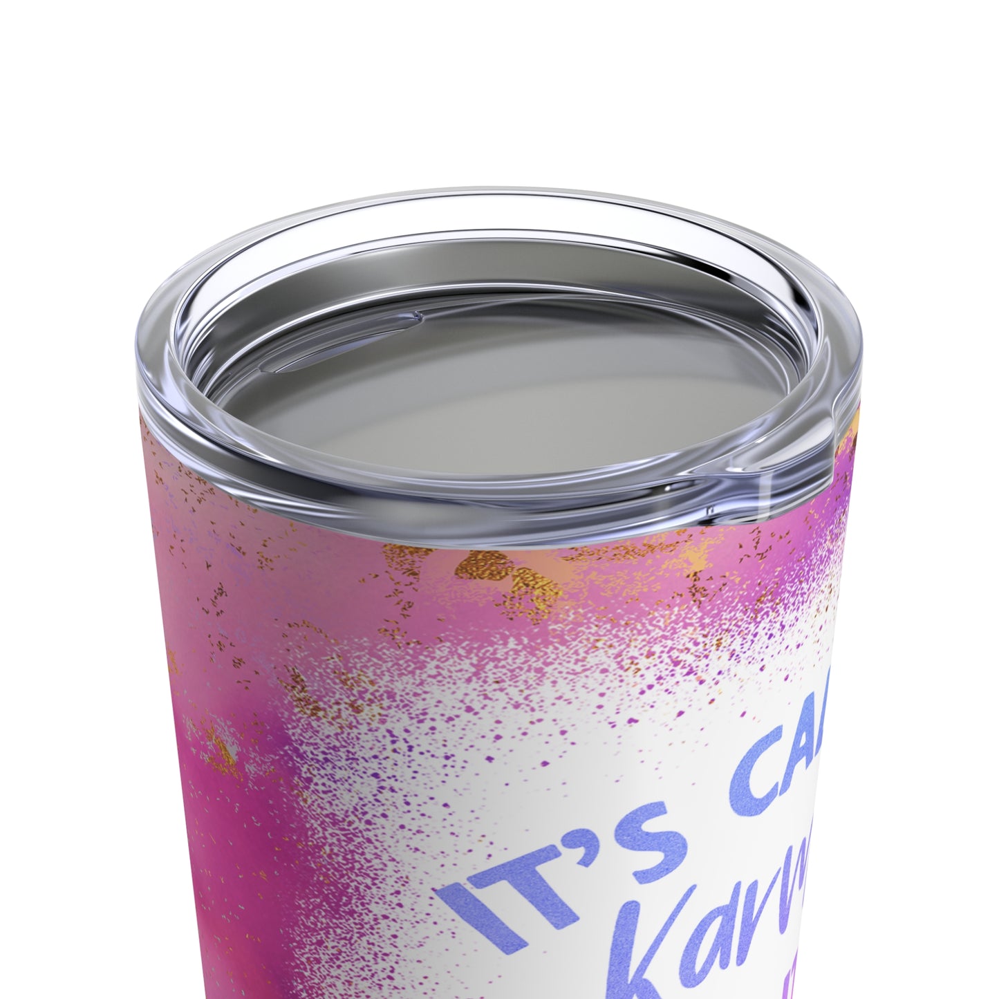 Karma Skinny Steel Tumbler with Straw, 20oz