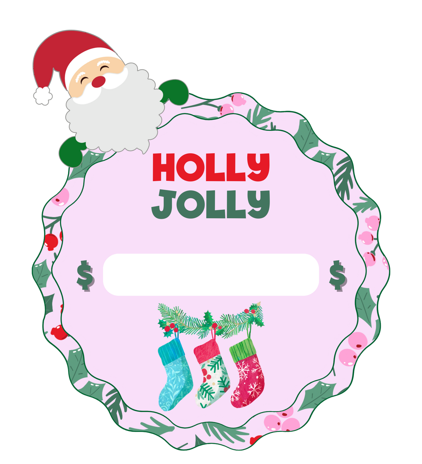 Circle Santa Money Holders