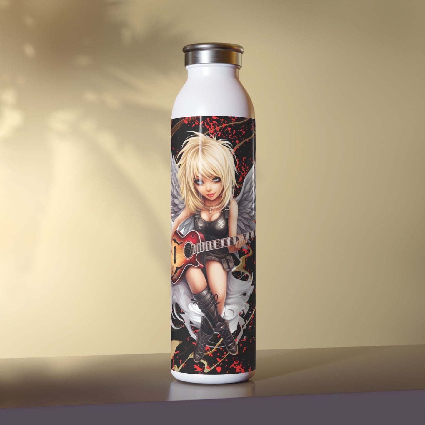 Fairy Guitar 3 Slim Water Bottle