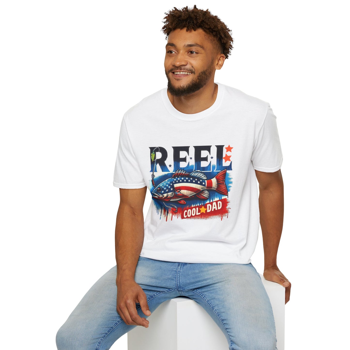 Reel Cool Dad Unisex Softstyle T -Shirt