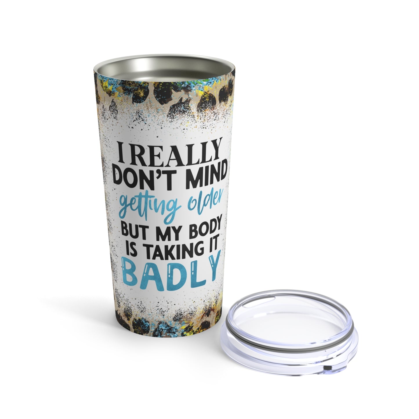 Getting Older Skinny Steel Tumbler with Straw, 20oz