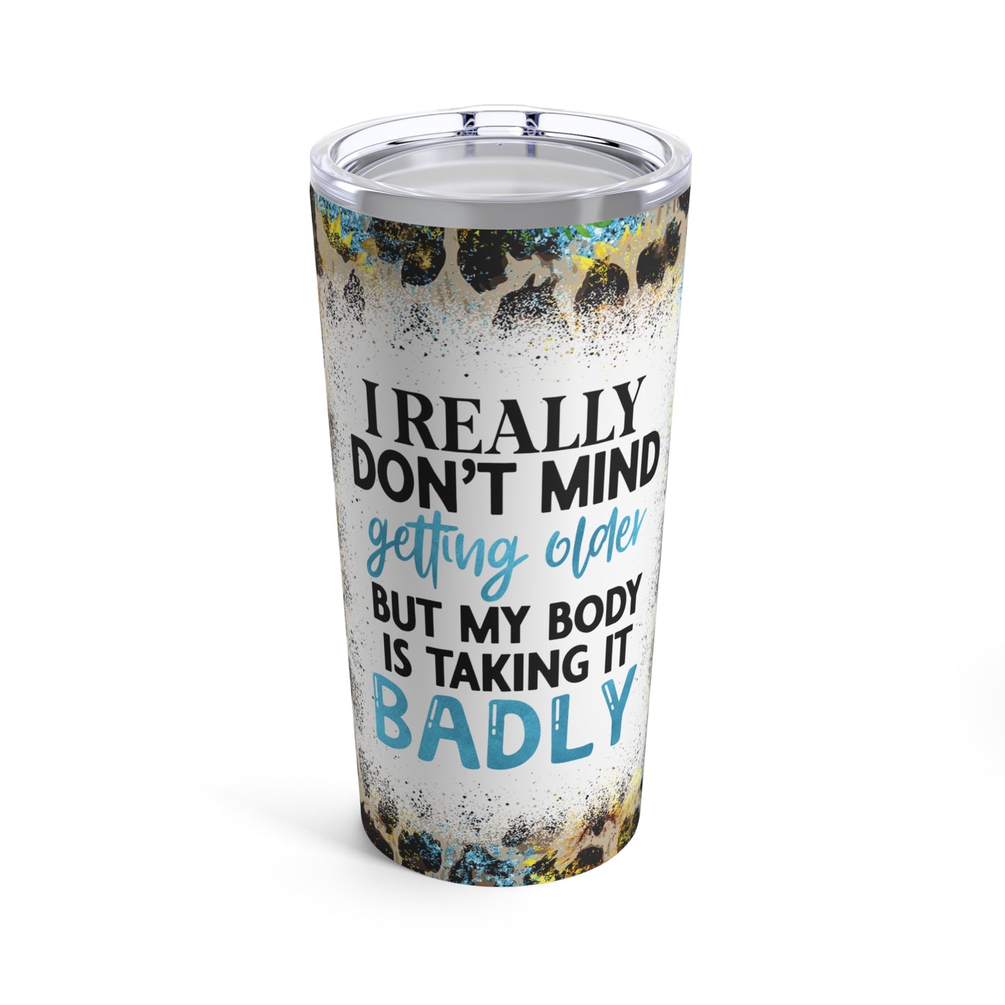 Getting Older Skinny Steel Tumbler with Straw, 20oz