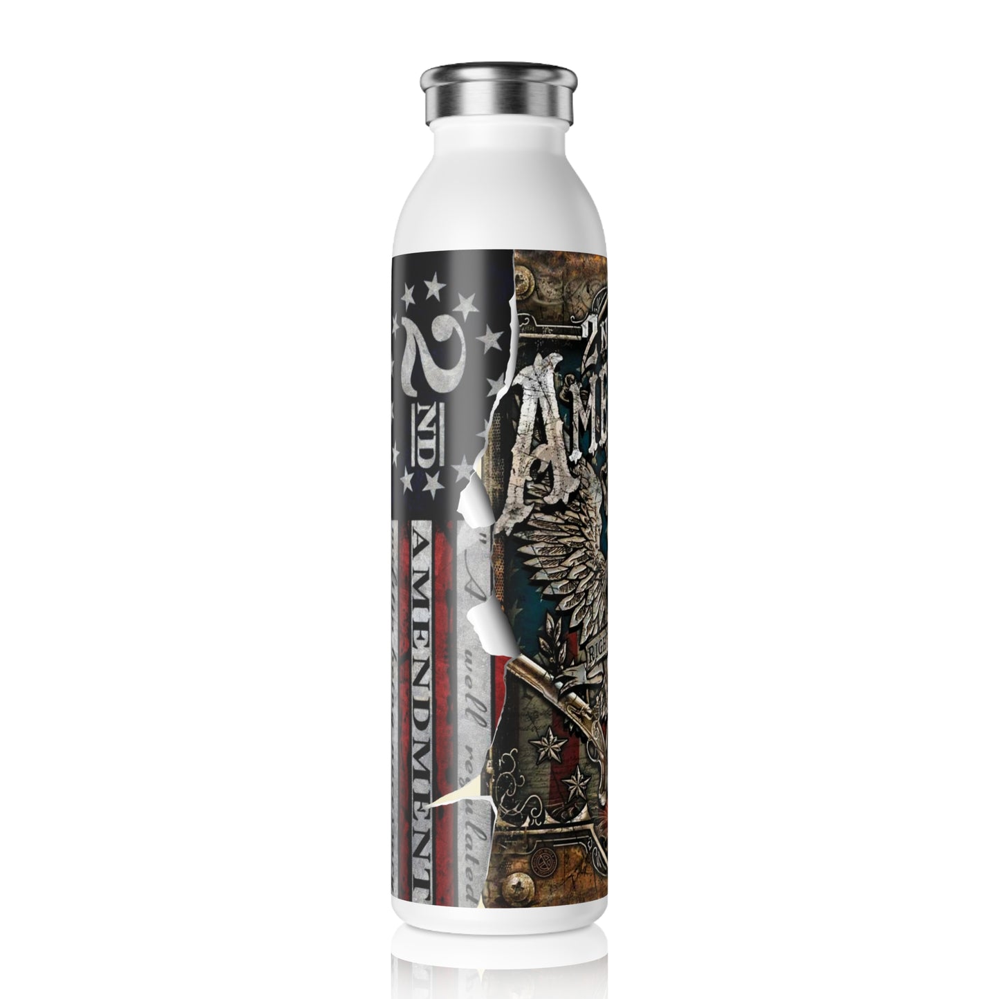 2nd Amendment Slim Water Bottle