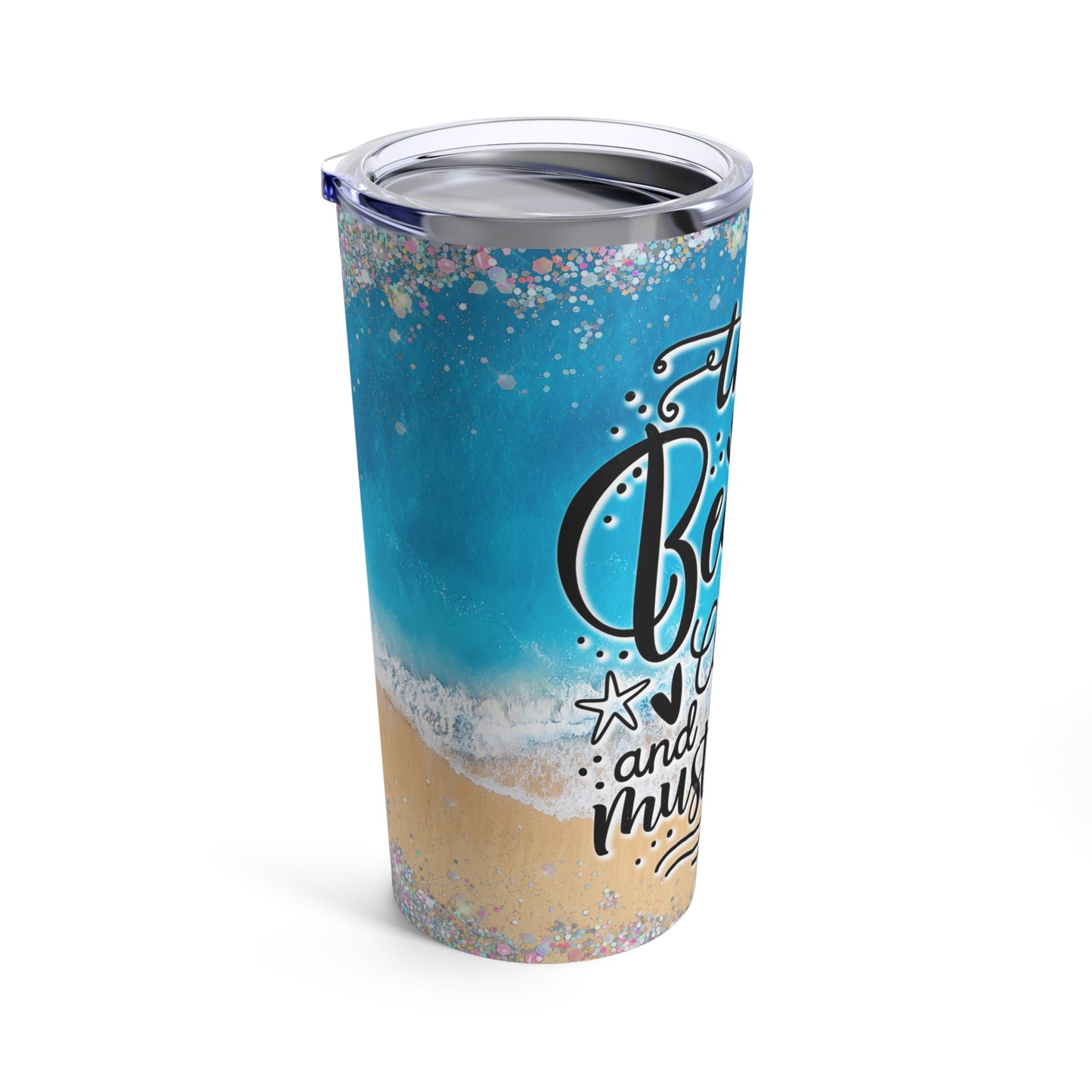 Beach Calling My Name Skinny Steel Tumbler with Straw, 20oz