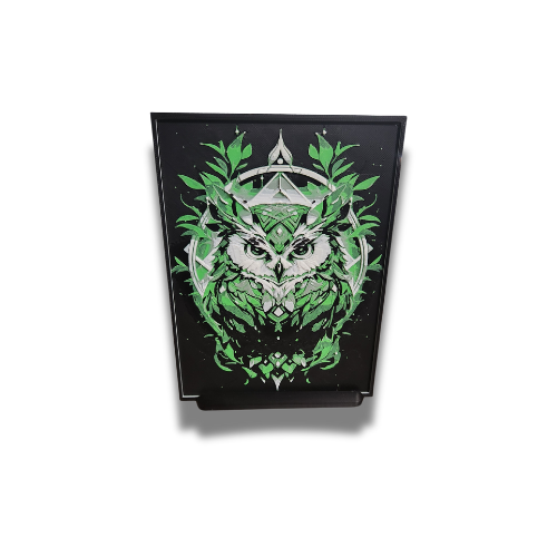 Green Owl Hueforge print