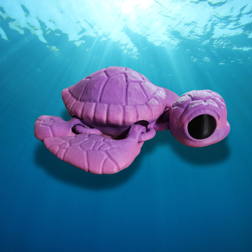3D Print Sea Turtle Pink/Purple