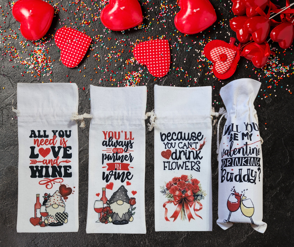 Valentine's Day Wine Bags