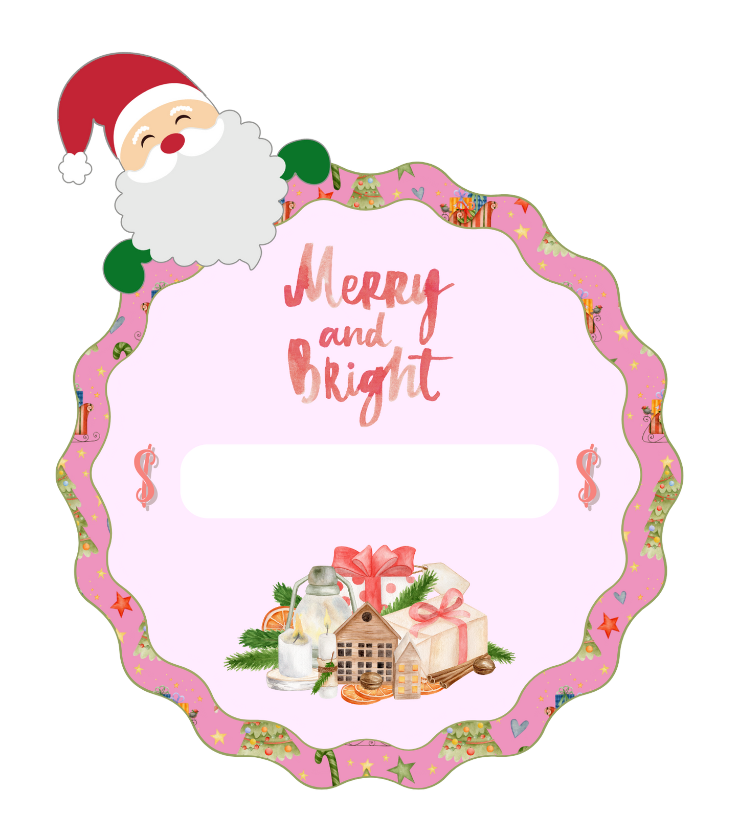 Circle Santa Money Holders