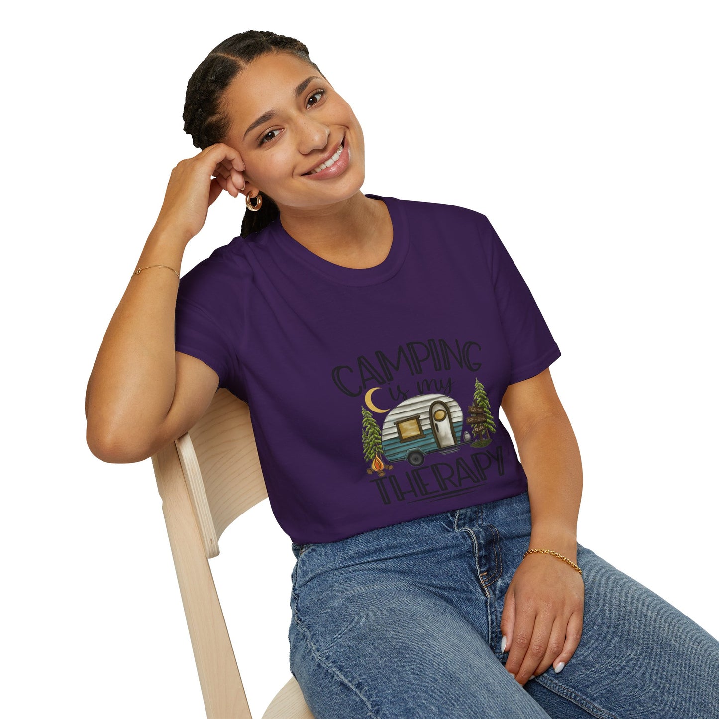 Camping is my Therapy Unisex Softstyle T-Shirt
