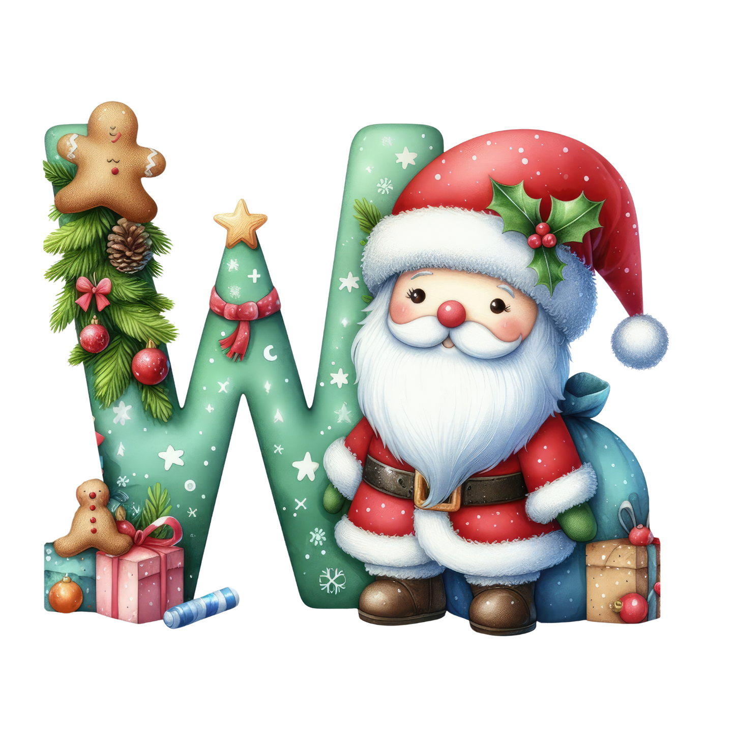 Customizable Clipart Santa Letter Ornaments
