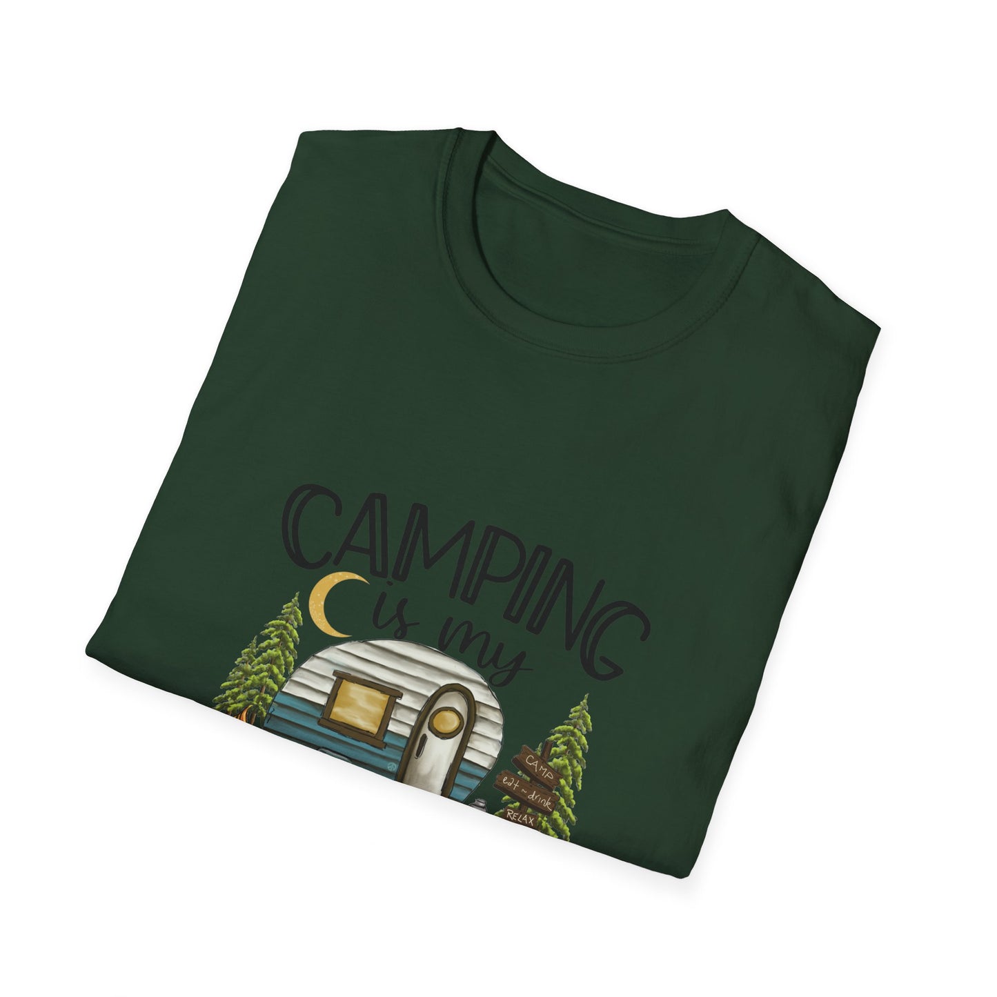 Camping is my Therapy Unisex Softstyle T-Shirt