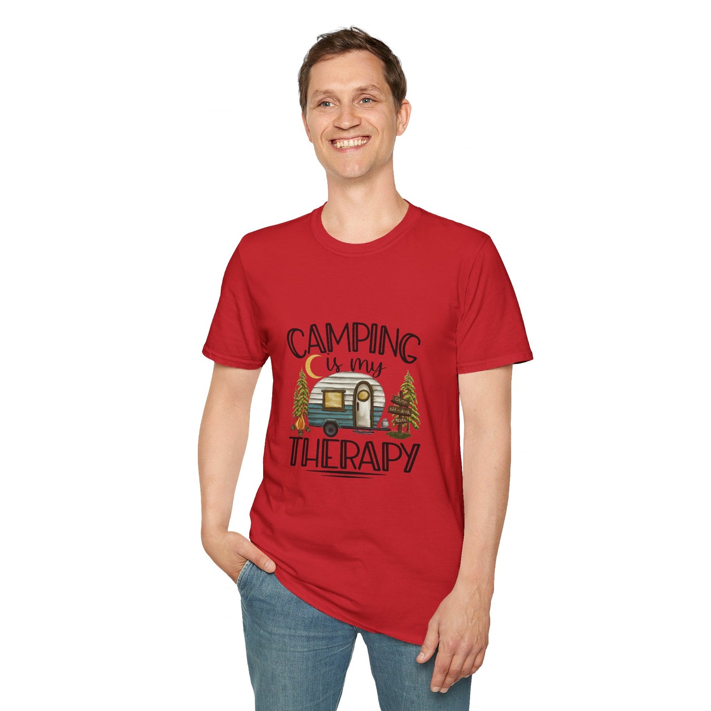 Camping is my Therapy Unisex Softstyle T-Shirt