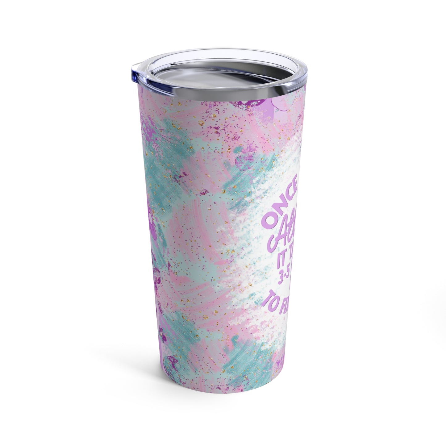 Attitude Skinny Steel Tumbler with Straw, 20oz