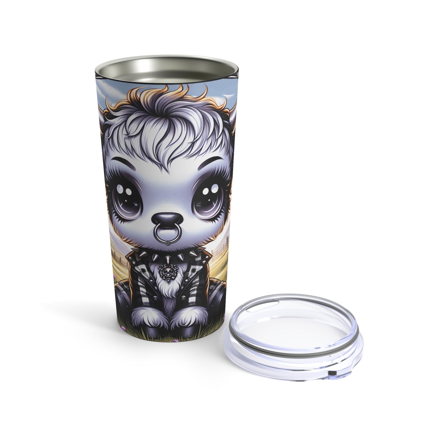 Goth Highland Cow Tumbler 20oz