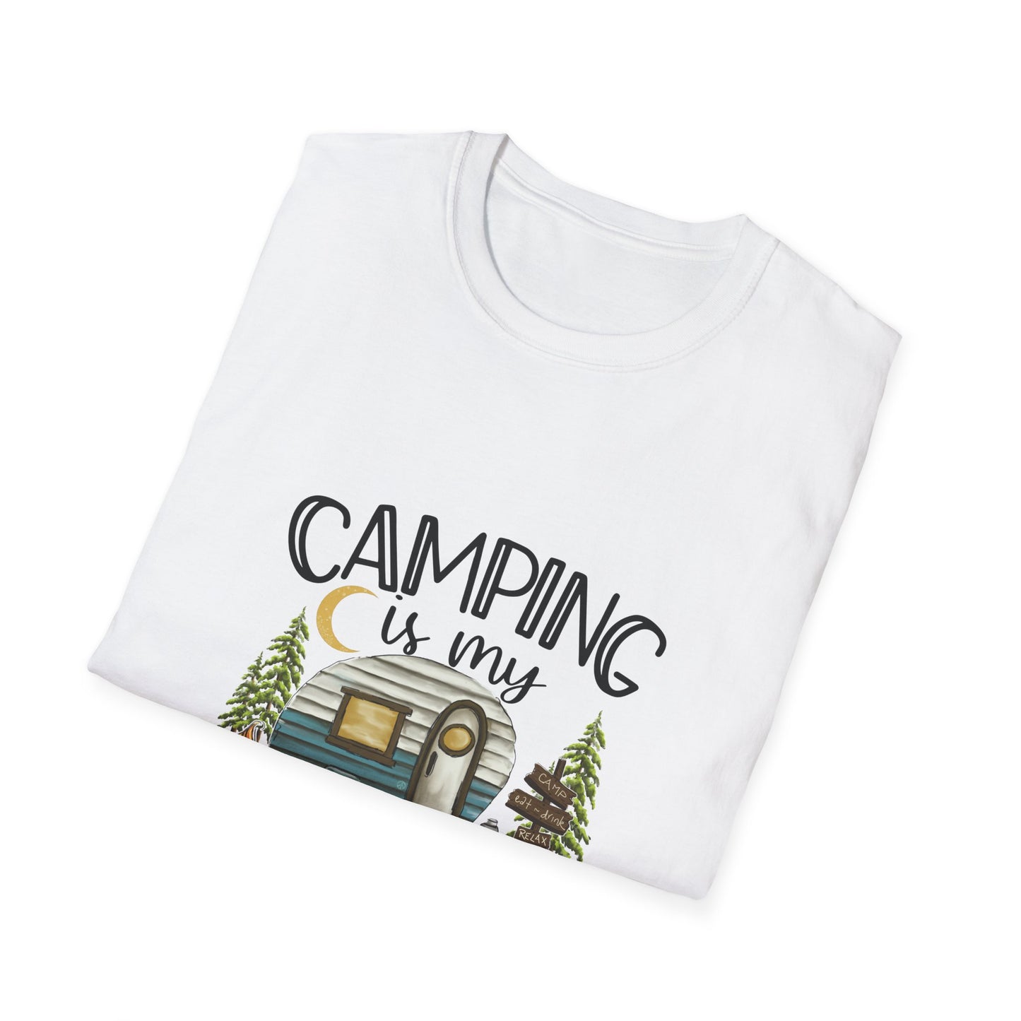 Camping is my Therapy Unisex Softstyle T-Shirt