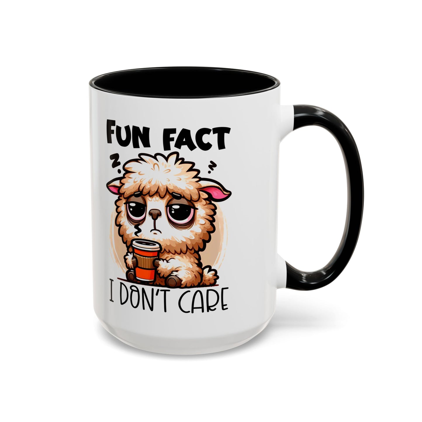 Funny Animal Accent Coffee Mug - 'Fun Fact: I Don't Care'
