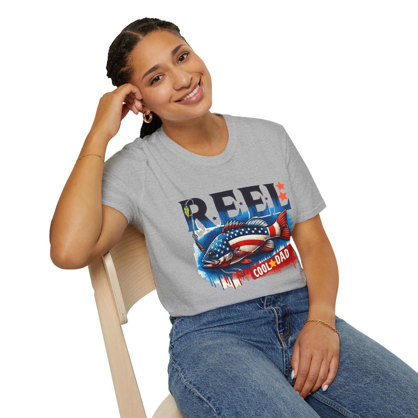 Reel Cool Dad Unisex Softstyle T -Shirt