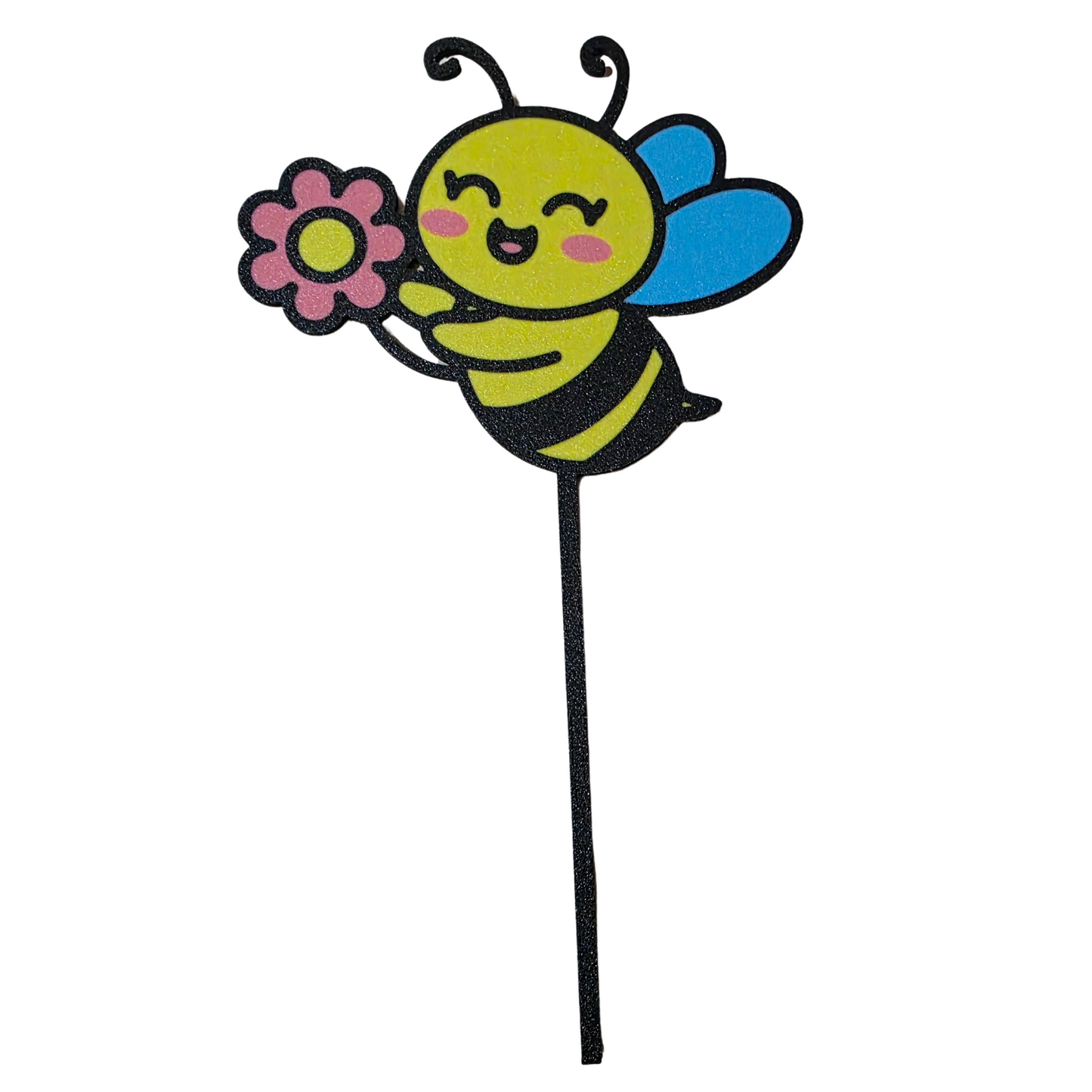 Bee with Flower Plant Stake