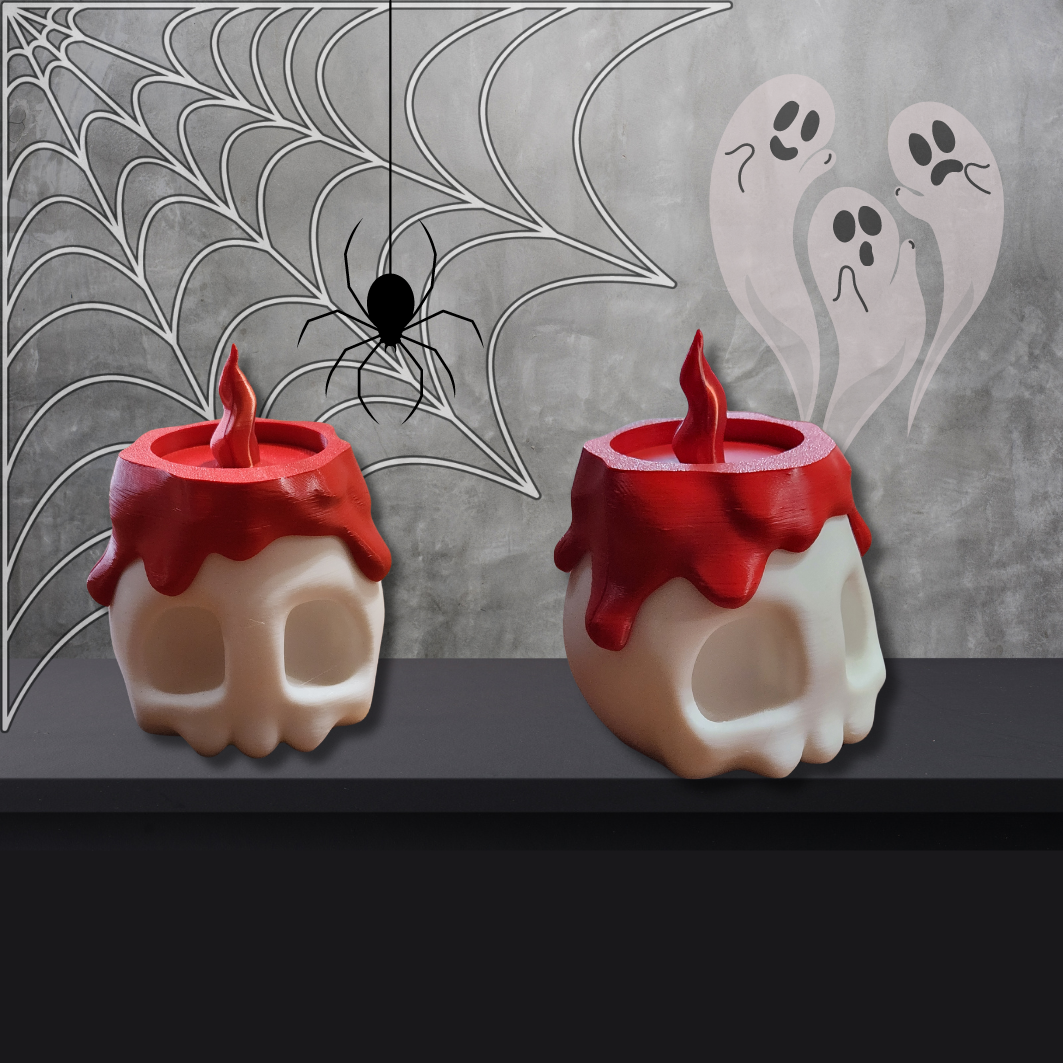 Skull Candle Container/tea light holder