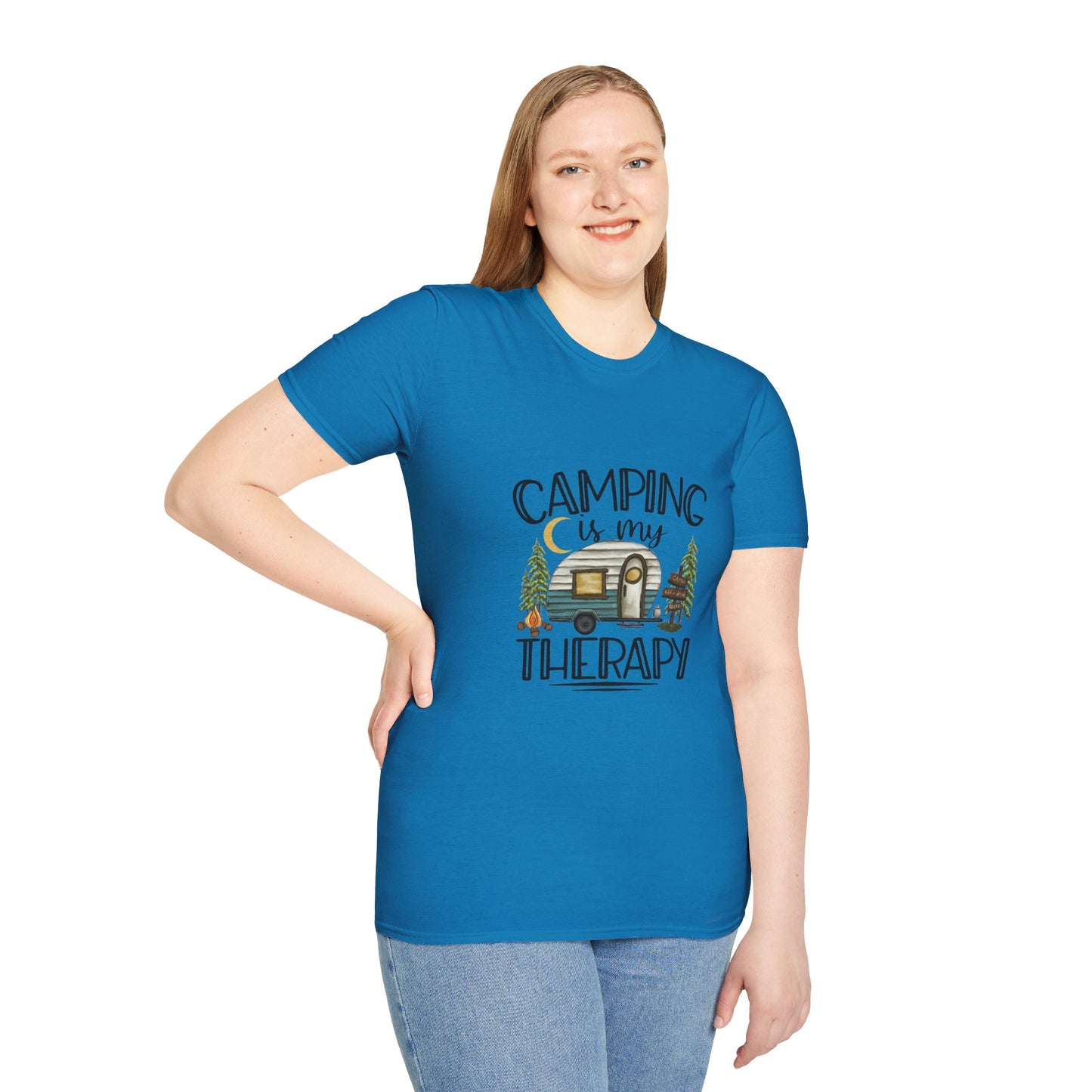 Camping is my Therapy Unisex Softstyle T-Shirt