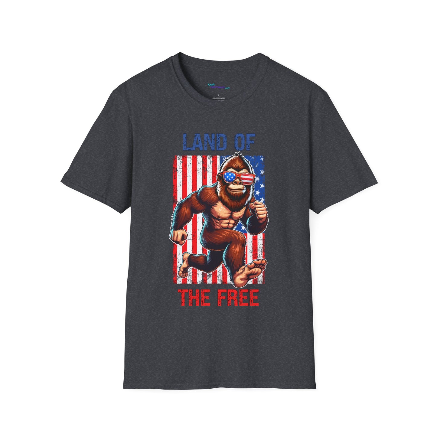Land of the Free Bigfoot Unisex Softstyle T -Shirt